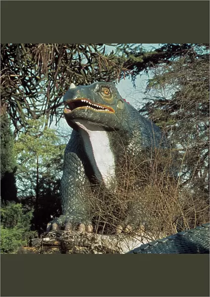 Iguanodon model at Crystal Palace
