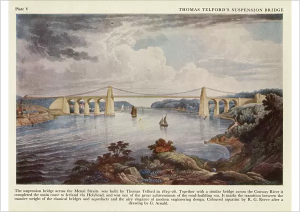 Telfords suspension bridge across the Menai Straits