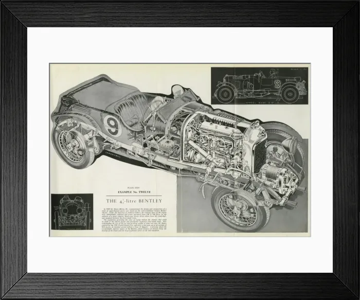 Framed Print : 4.5 litre Bentley Print (Inst. of Mechanical Engineers) Framed Print : 4.5 litre Bentley Print (Inst. of Mechanical Engineers)