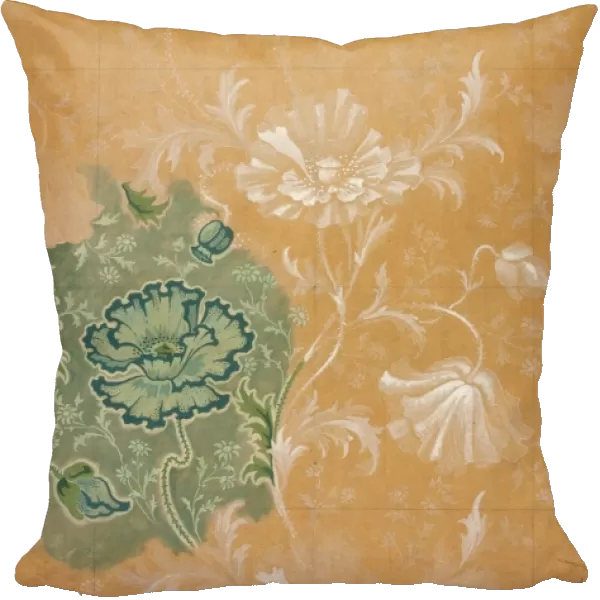 Design for Textile or Wallpaper in green and beige