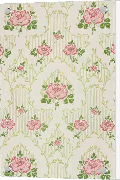 Design for Wallpaper with pink flowers