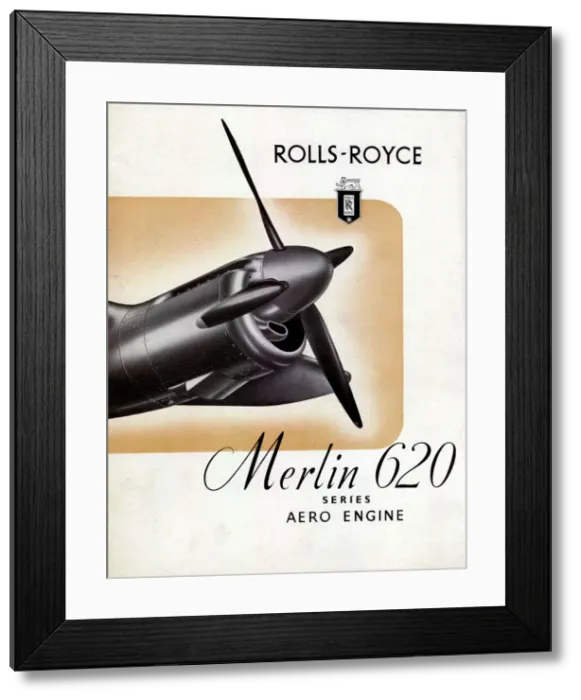 Framed Print : Rolls-Royce Merlin 620 Brochure Cover Print Framed Print : Rolls-Royce Merlin 620 Brochure Cover Print
