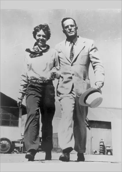 Amelia Earhart and her husband George Putnam