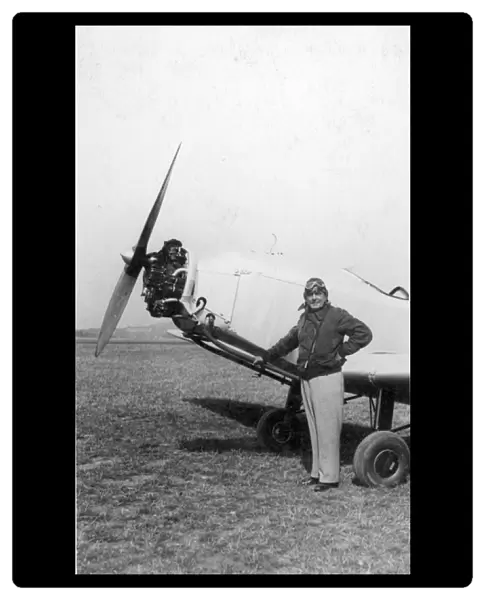 Albert Batchelor with his British Klemm L25C 1A Swallow G-A