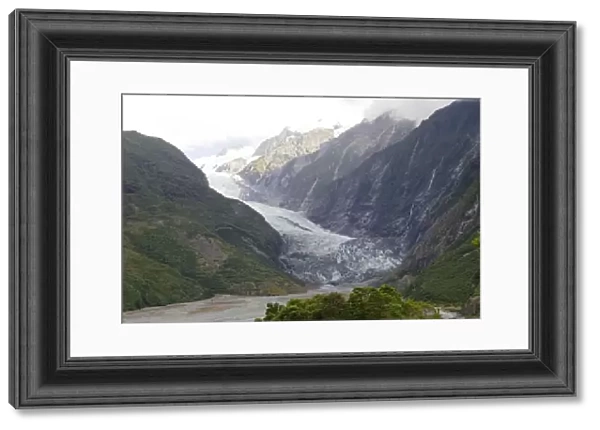 Glacier - scenic view of Franz Josef glacier. Westland National Park - South Island - New Zealand