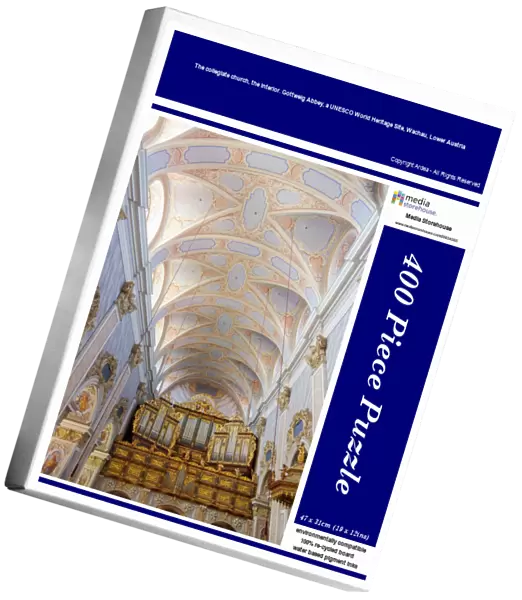 The collegiate church, the interior. Gottweig Abbey, a UNESCO World Heritage Site, Wachau, Lower Austria. (Editorial Use Only) Date: 11-09-2020