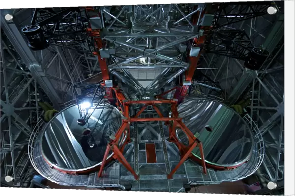 Telescope - mirrors of large binocular Telescope - Mt Graham Observatory - Arizona - USA
