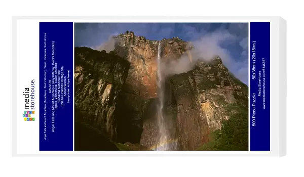 Angel Falls and Mount Auyantepui (Auyantepuy, Devil's Mountain), Tepuis, Venezuela, South Amrica