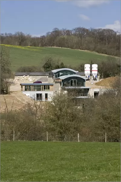 Large Eco-friendly House Moonstone - under construction - open Cotswold countryside - Elkstone - UK