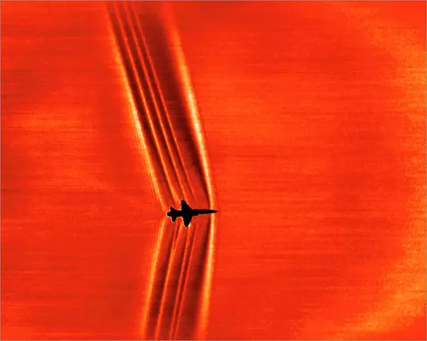 Supersonic shock waves, Schlieren image