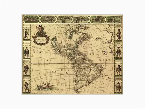 Map of the Americas, 1660