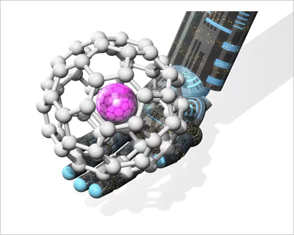 Buckyball molecule, computer artwork