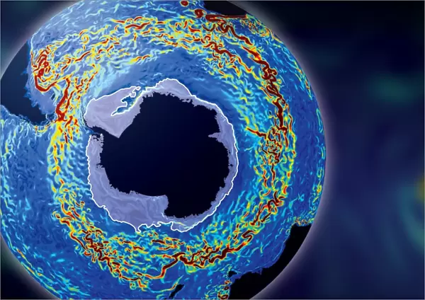 Antarctic ocean current, computer model