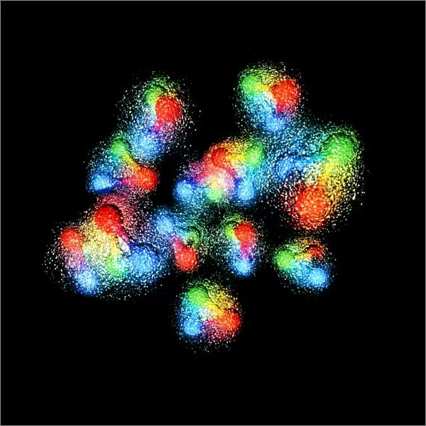 Quark structure of carbon atom nucleus