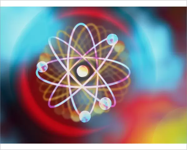 Art representing a beryllium atom