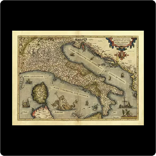 Orteliuss map of Italy, 1570
