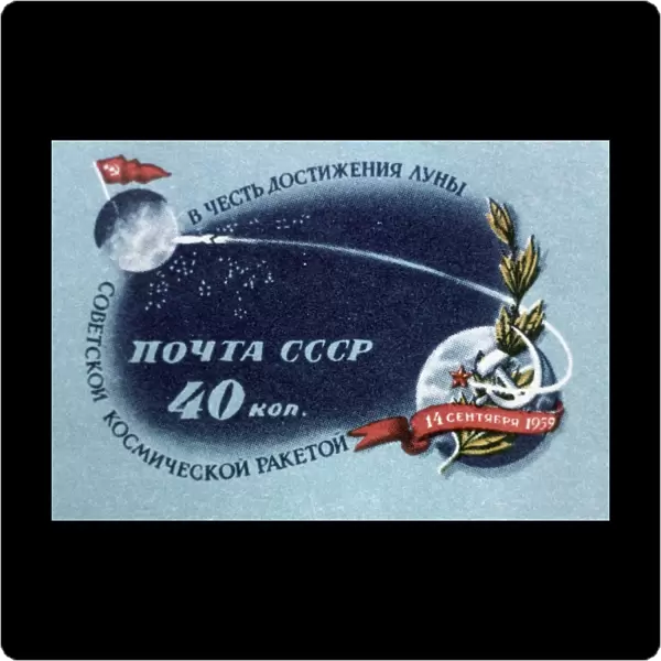 Luna 2 commemmorative stamp