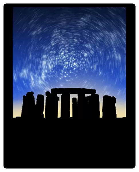 Star trails over Stonehenge
