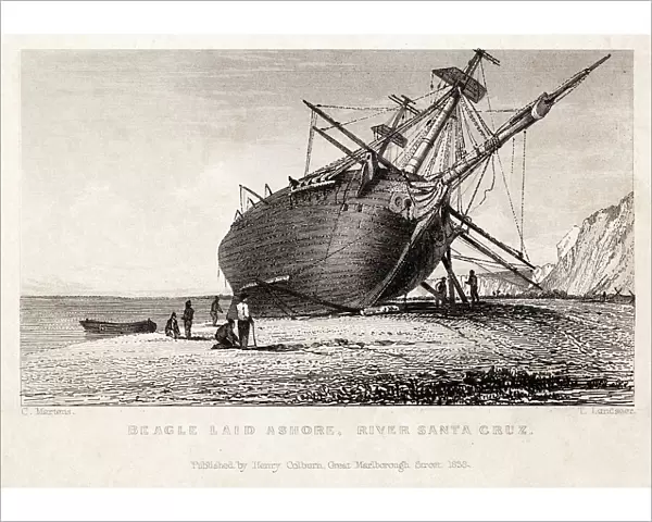 HMS Beagle Ship laid up Darwins Voyage