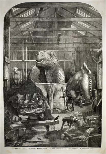1853 First Dinosaur models Crystal Palace