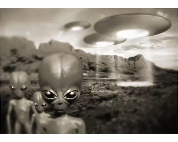 Alien contact in the 1940s, artwork