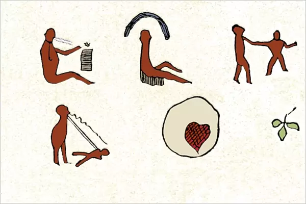 Native American love song pictogram