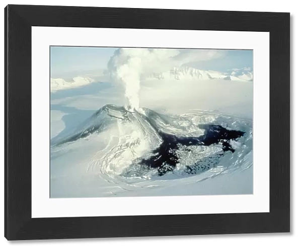 Eruption of Veniaminof volcano, Alaska, USA