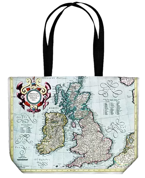16th century map of the British Isles