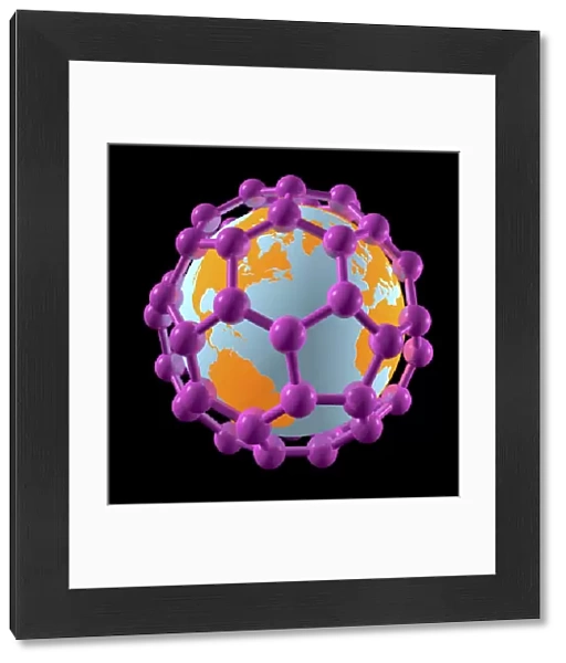 Buckminsterfullerene Earth, artwork