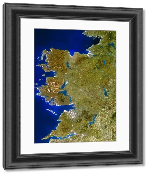 True-colour satellite image of Connaught, Ireland
