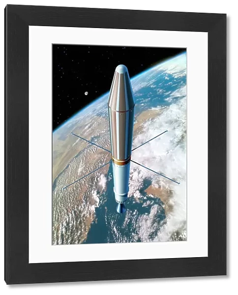 Explorer 1 in orbit, artwork