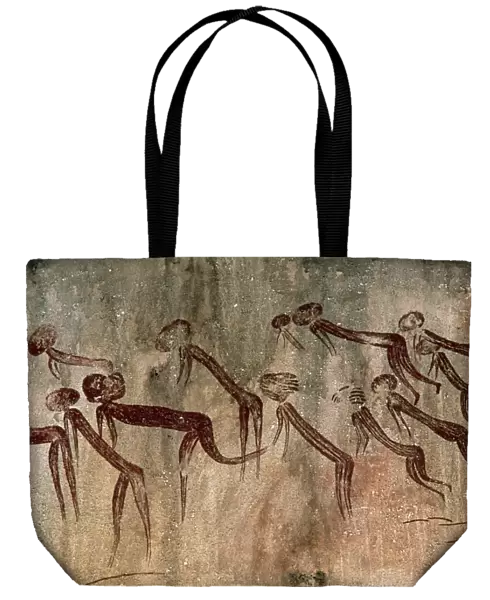 Cave painting: Kolo figures with head-dresses
