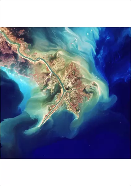 Mouth of the mississippi, Landsat image