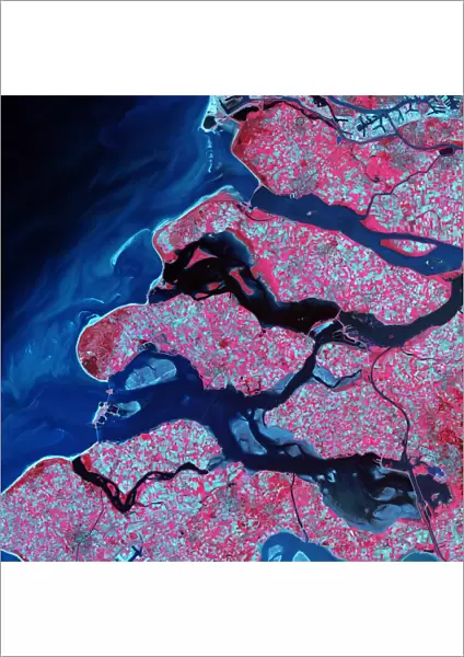 Rhine-Meuse delta, satellite image