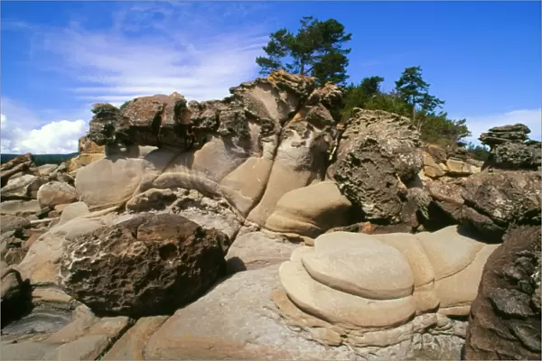 Eroded sandstone rocks