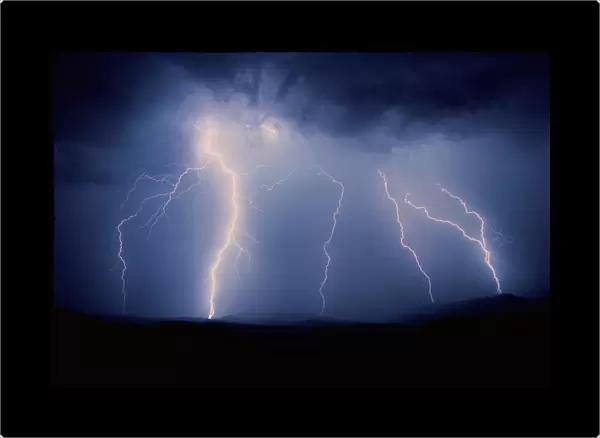 July lightning storm, Tucson, Arizona USA
