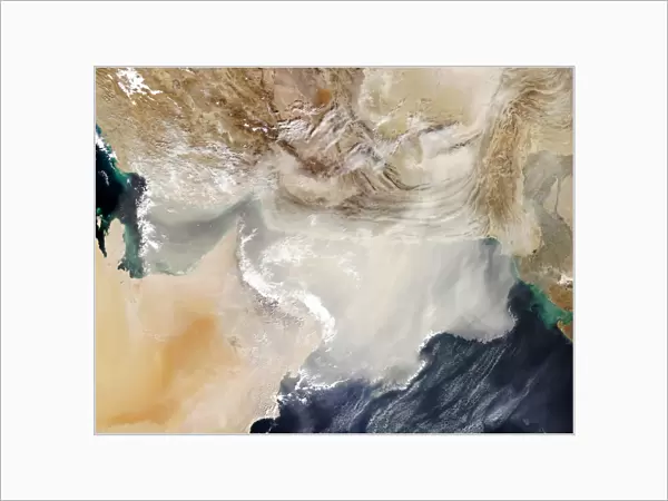 Dust storm over the Arabian Sea