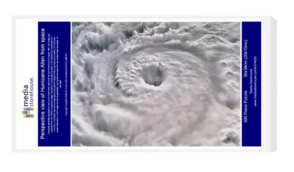 Perspective view of Hurricane Allen from space