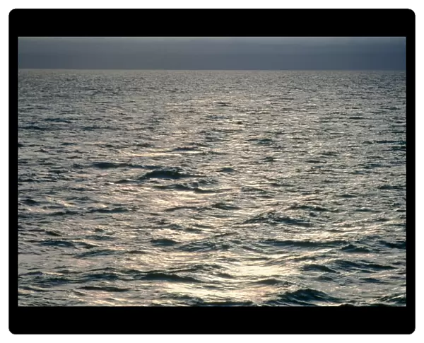 View of sunlit waves on open water