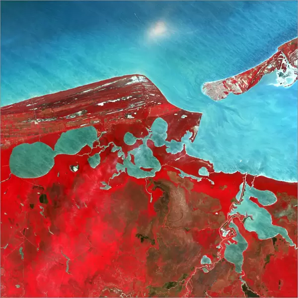 Coastal lagoons, satellite image