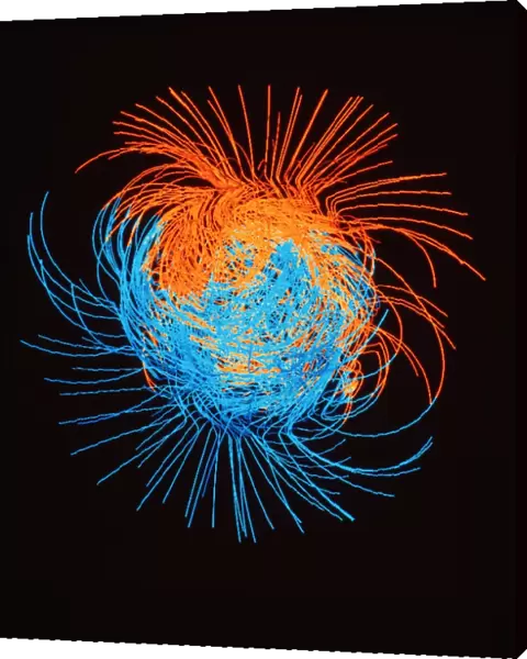 Simulation of the Earths magnetic field