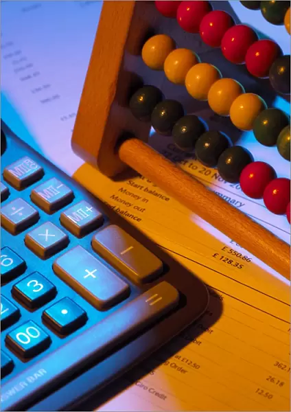 Abacus and calculator