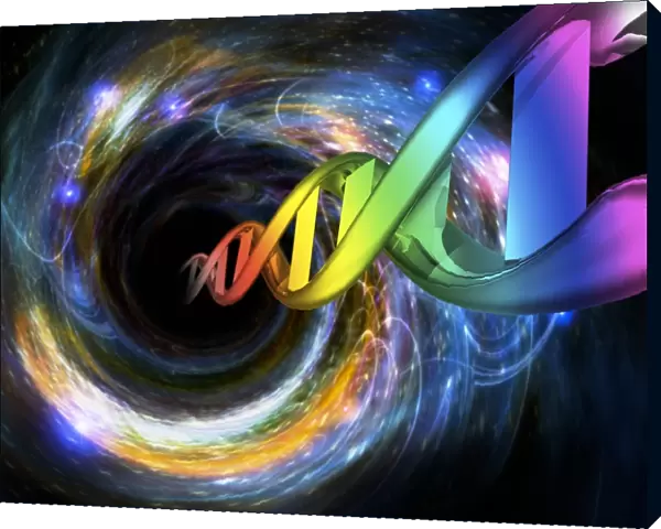 Double helix entering blackhole