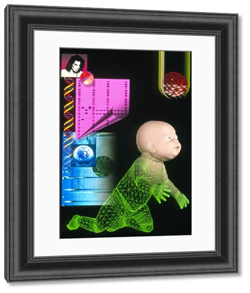 Computer artwork depicting genetic screening