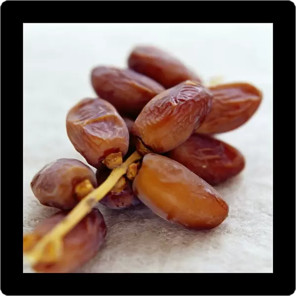 Dates. The date is the fruit of the female date palm tree (Phoenix dacylifera)