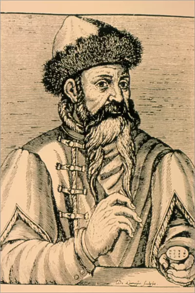 1584 engraving of Johann Gutenberg
