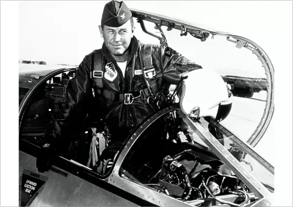 Portrait of Charles Chuck Yeager, American pilot