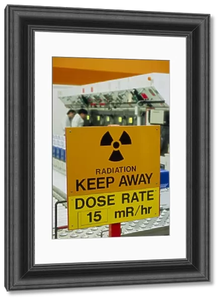 Radiation hazard sign at Amersham International