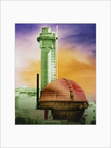 False-col photo of Sellafield nuclear power plant