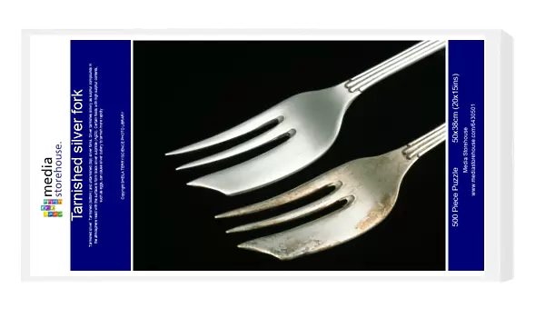 Tarnished silver fork
